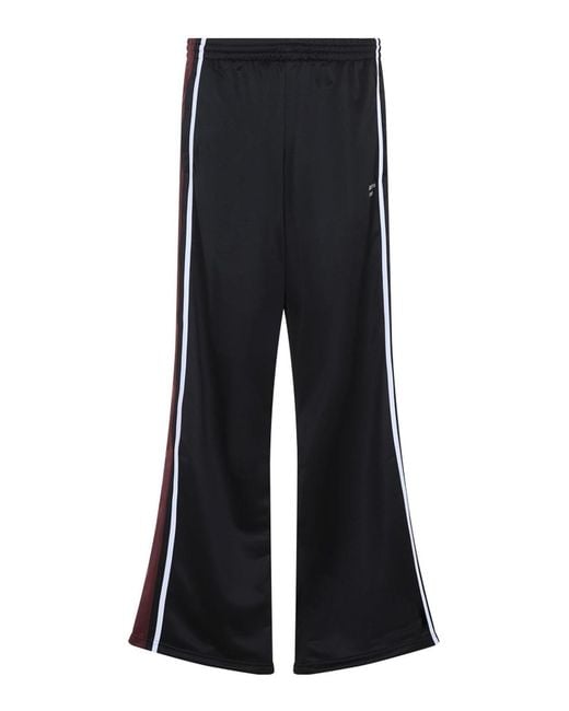 Martine Rose Black Wide Leg Trackpants Stripe Detail for men