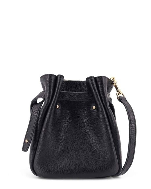 Tory Burch Black Romy Leather Shoulder Bag