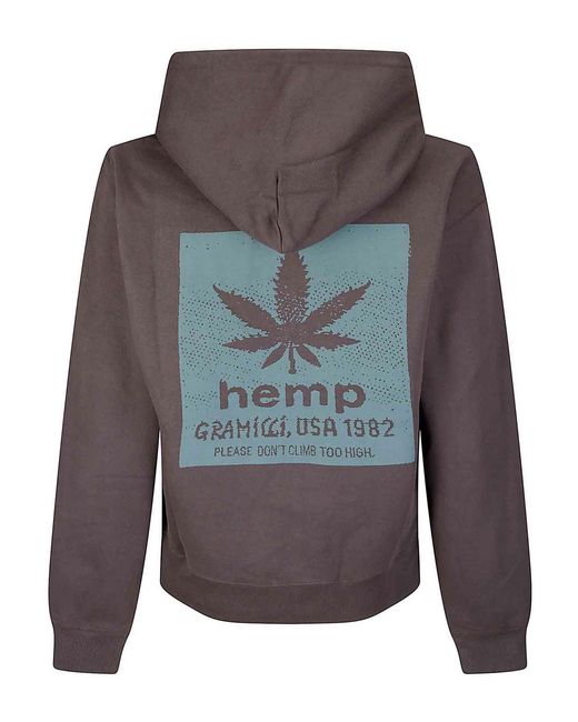 Gramicci Men's Gray Hemp Zip Hooded Sweatshirt