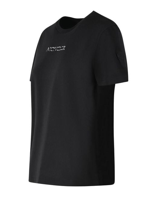 Moncler Black Cotton T-Shirt