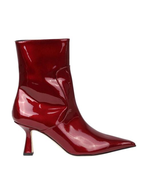 Aeyde Pointed Ankle Boots in Red Lyst