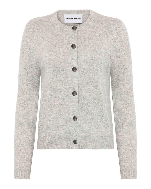 EMERSON RENALDI White Crew Neck Cardigan