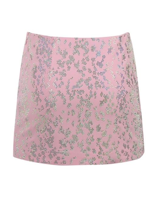 Blumarine Pink Viscose Blend Skirt