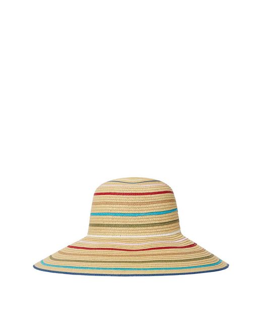 Paul Smith Natural Classic Multistripe Raffia Hat Ps