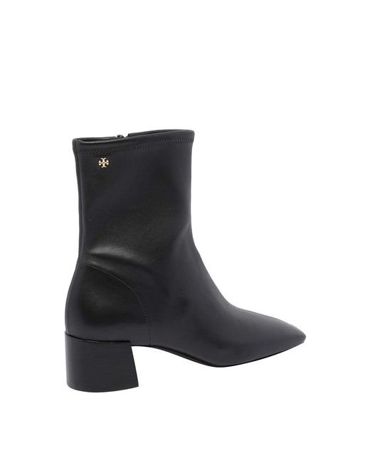 Tory Burch Black Cocoa Logo Booties