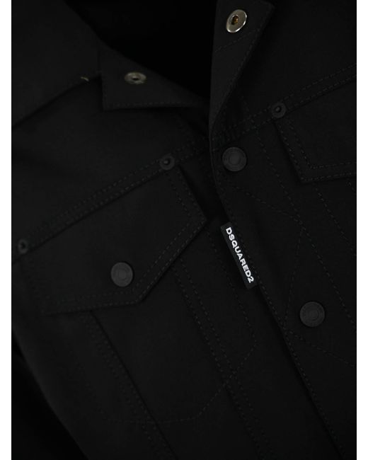 DSquared² Black Shirt Jacket for men