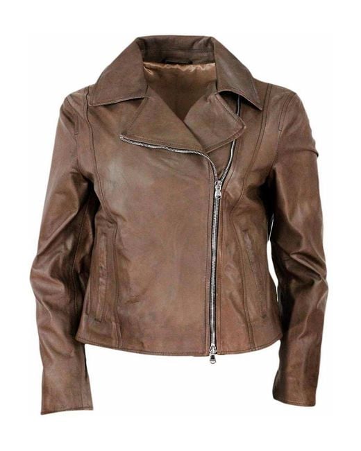 Barba Napoli Brown Leather Jacket