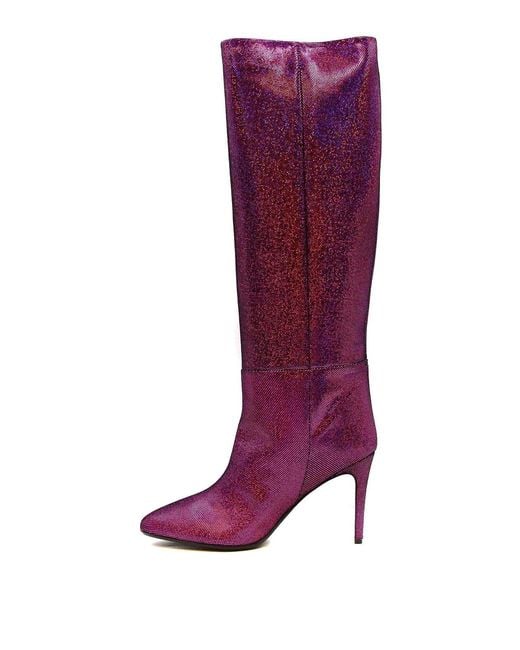 Anna F. Purple Heeled Boots