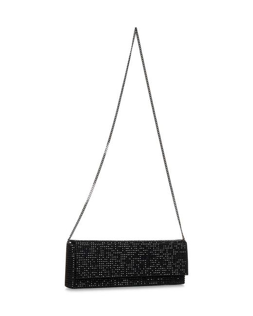 AMINA MUADDI Black Silk Satin Clutch