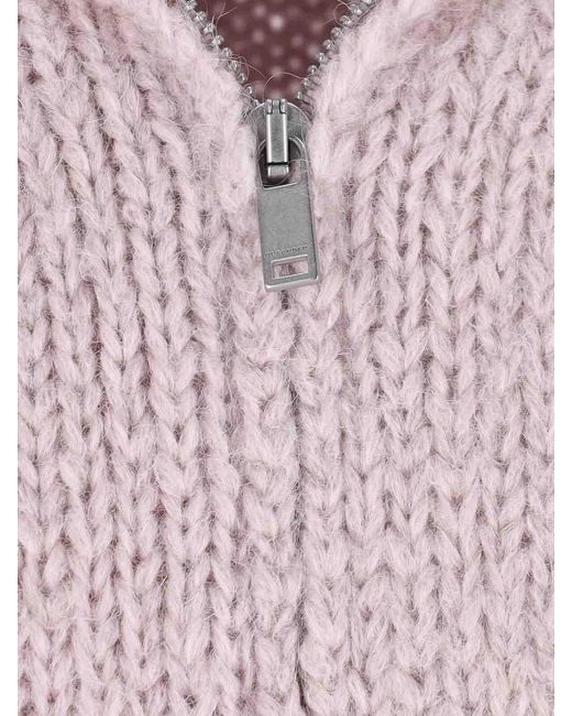 Jil Sander Pink Zip-Up Sweater for men