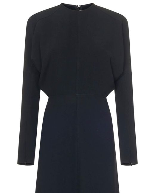 Victoria Beckham Black Dolman Midi Dress