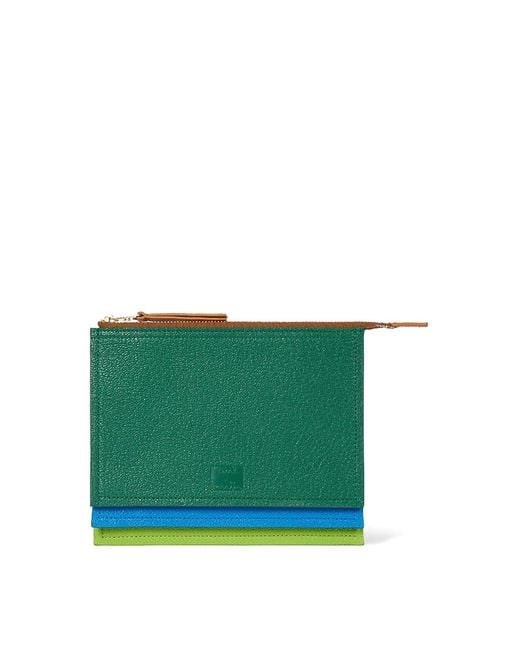Paul Smith Green Zip Concertina Envelope for men