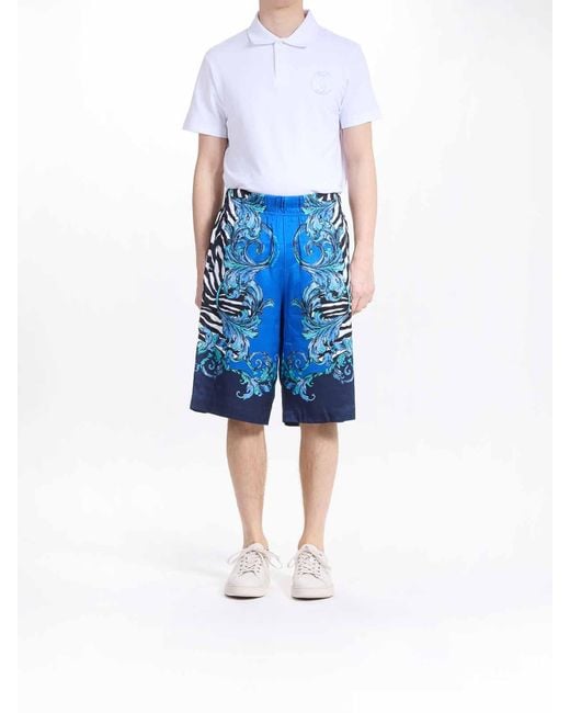Versace Jeans Couture Blue Sabra Baroque Short for men