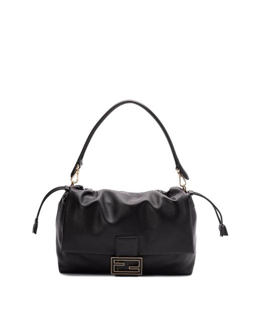 Fendi Black Mamma Baguette Shoulder Bag
