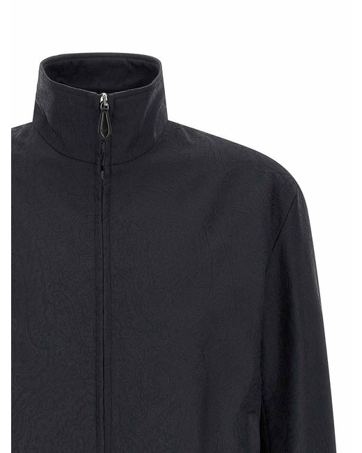 Etro Blue Paisley Other Jacket for men