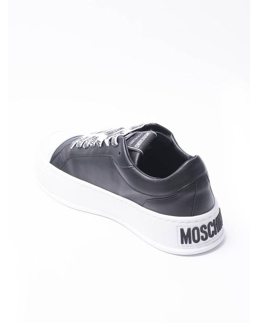 Moschino White High Sole Sneakers for men