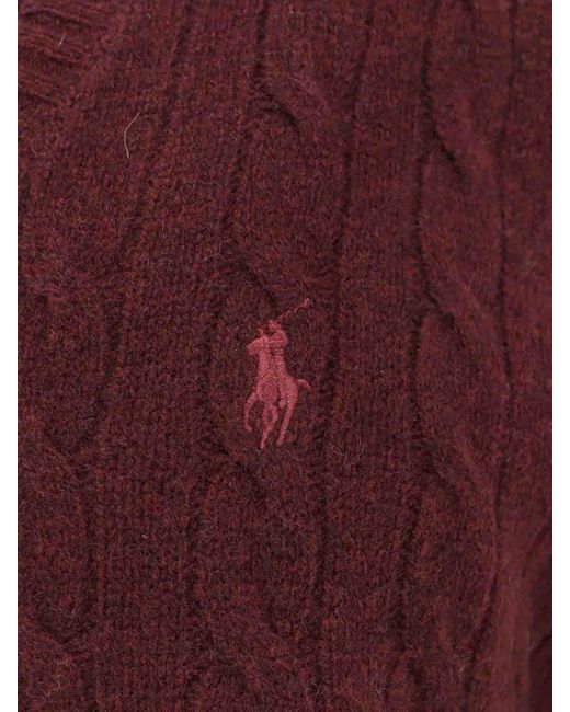 Polo Ralph Lauren Purple Wool And Cashmere Braid Vests for men