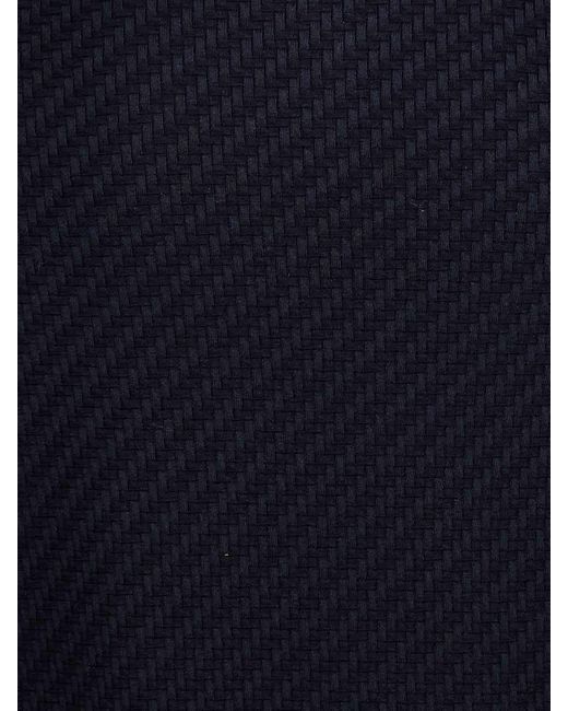 Brioni Black Woven Knit Polo Shirt for men