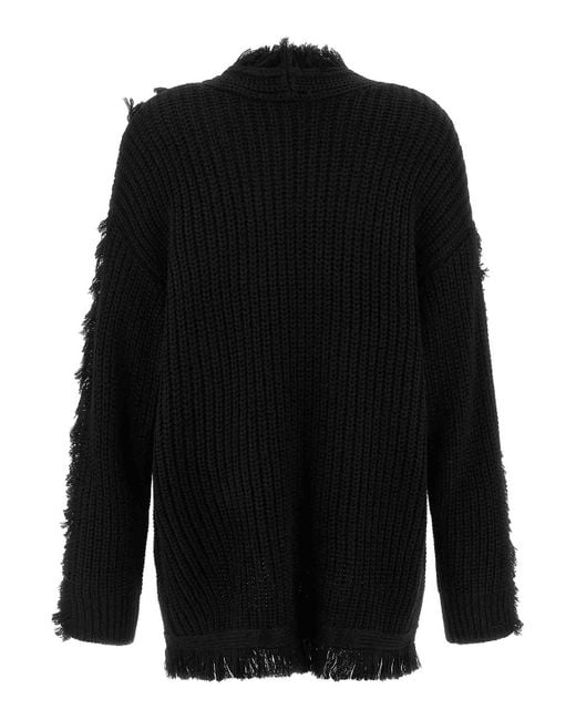 R13 Women's Black Fringe Cardigan