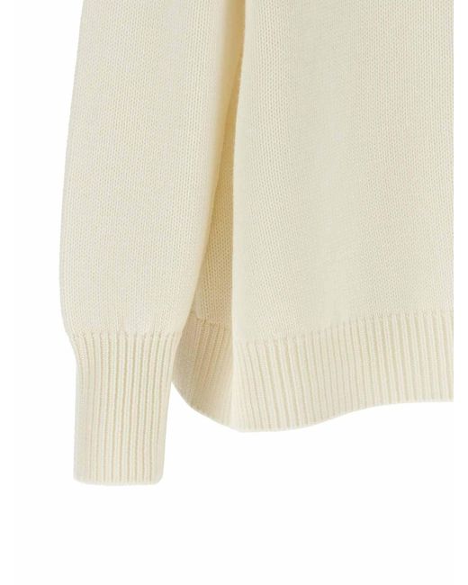Fabiana Filippi White Knot Pin Sweater