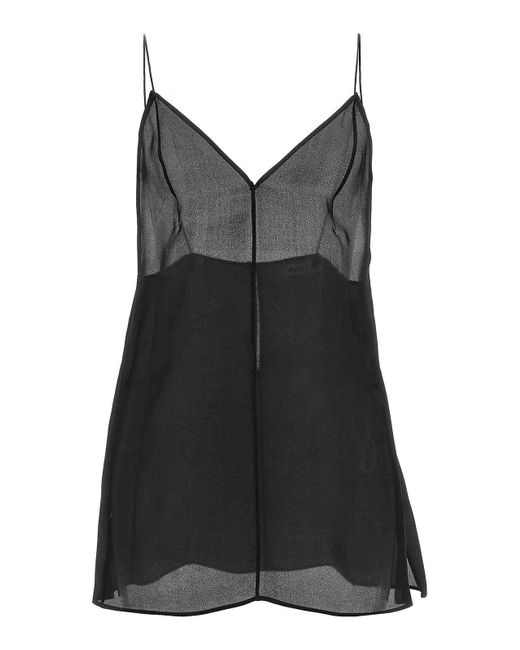 Khaite Black Talsie Sleeveless Top