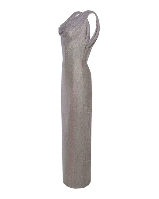 GIUSEPPE DI MORABITO Gray Dress By Made Of Polyammide