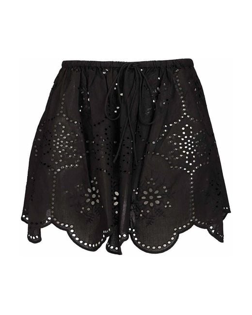 Matteau Black Broderie Mini Skirt