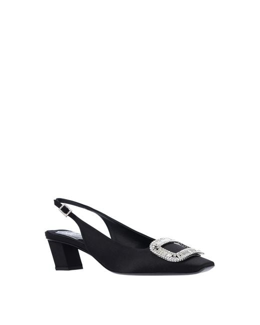 Roger Vivier Black Belle Vivier Slingback Pumps