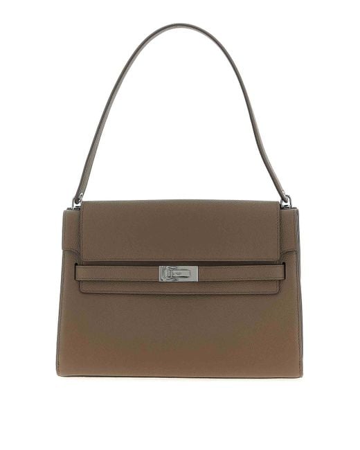 Tory Burch Brown Lee Radziwill Large Shoulder Bag