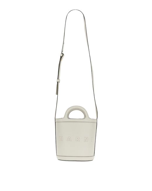 Marni White Tropicalia Small Bucket Bag