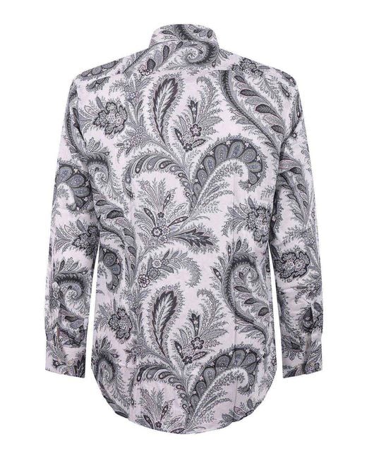 Camicia di Etro in Gray da Uomo