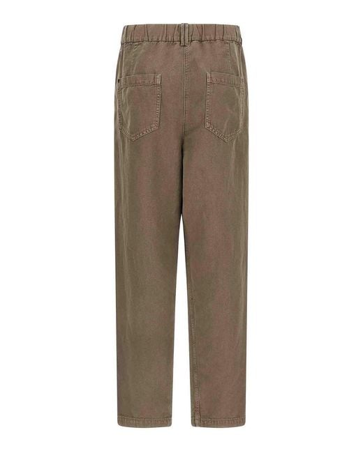 Brunello Cucinelli Natural Cotton Trousers
