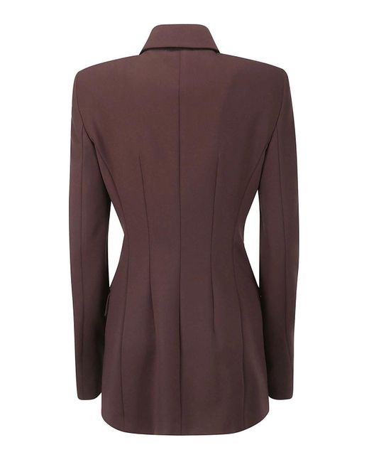 Sportmax Brown Double-breasted Blazer
