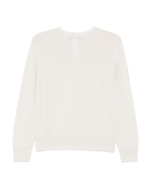 Emporio Armani White Cashmere Crewneck Sweater