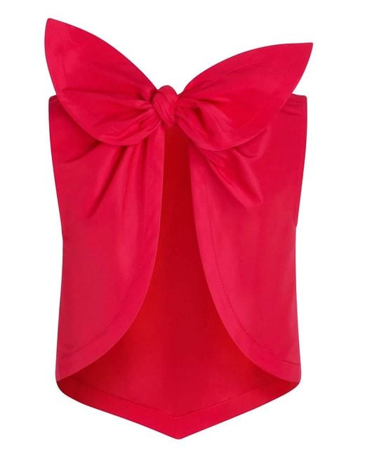 Patou Red Annoded Sleeveless Top