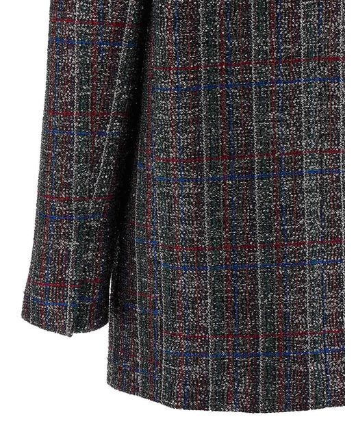 Missoni Black Sequin Tartan Blazer