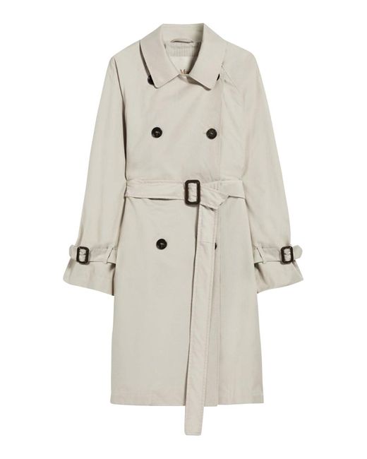 Max Mara The Cube White Double-breasted Trench Coat