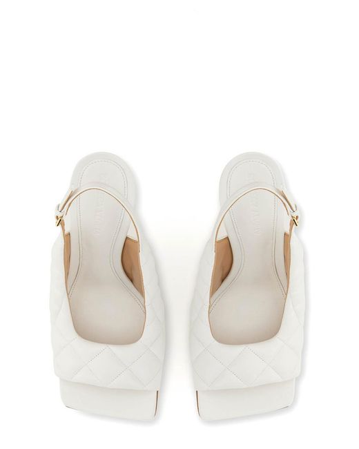 Bottega Veneta White Slingback Sandal Padded