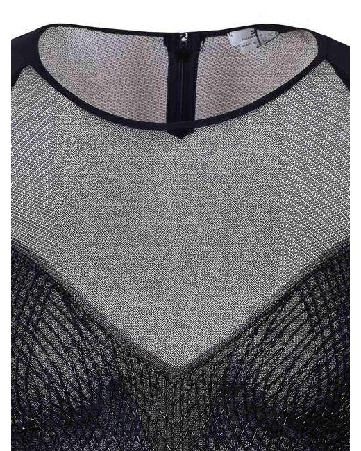 Elisabetta Franchi Gray Mesh Body