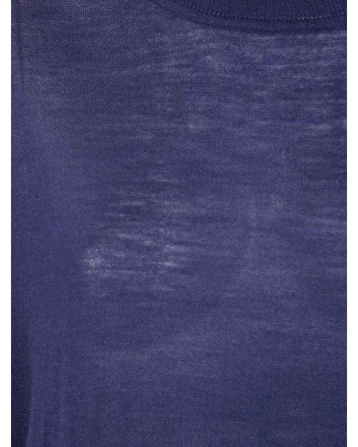 Liviana Conti Blue Isalong Sleeved Sweater