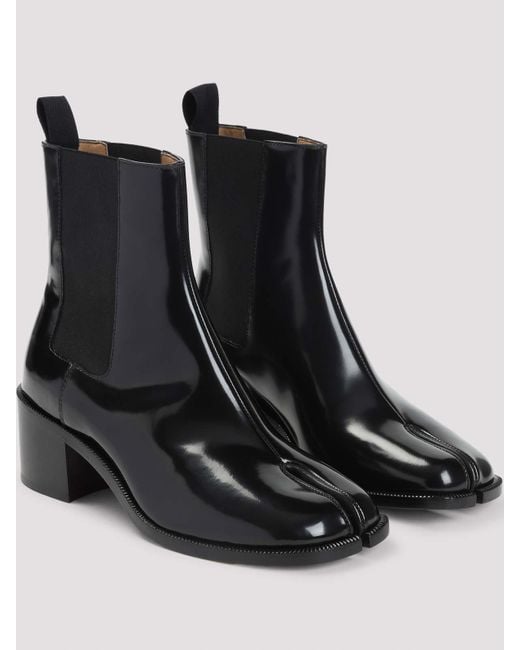Maison Margiela Black Tabi City 55 Chelsea Ankle Boots