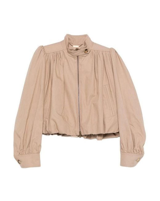 Chloé Natural Cotton Blouson Jacket