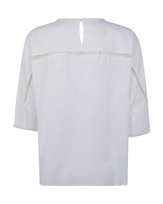 Fabiana Filippi White Classic Wide Blouse