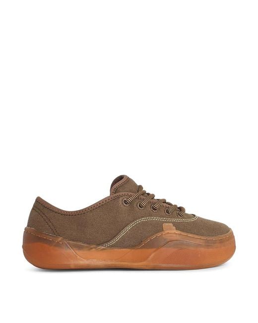 ERL Brown Coupes Mud-Colored Cotton Sneakers for men
