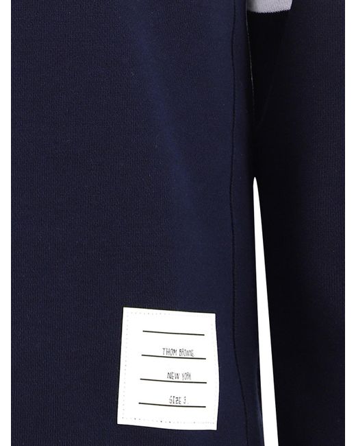 Thom Browne Blue Engineered 4-Bar Sweatshirt for men