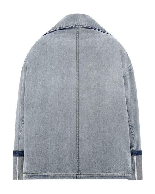 MM6 by Maison Margiela Blue Double-Breasted Jacket