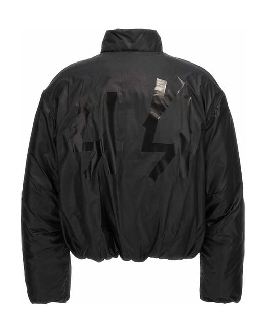 44 Label Group Black Bomber Jacket for men