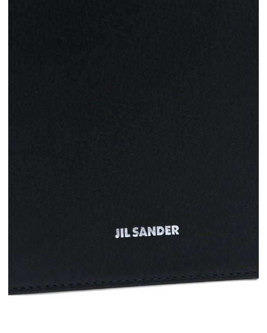 Jil Sander Black Tangle Flat Medium Bag for men