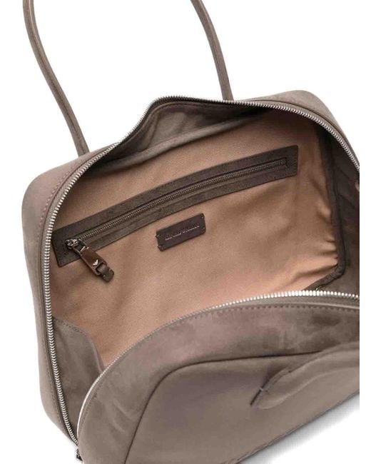 Emporio Armani Brown Leather Shoulder Bag
