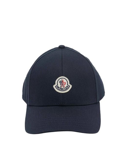 Moncler Blue Logo Baseball Cap for men